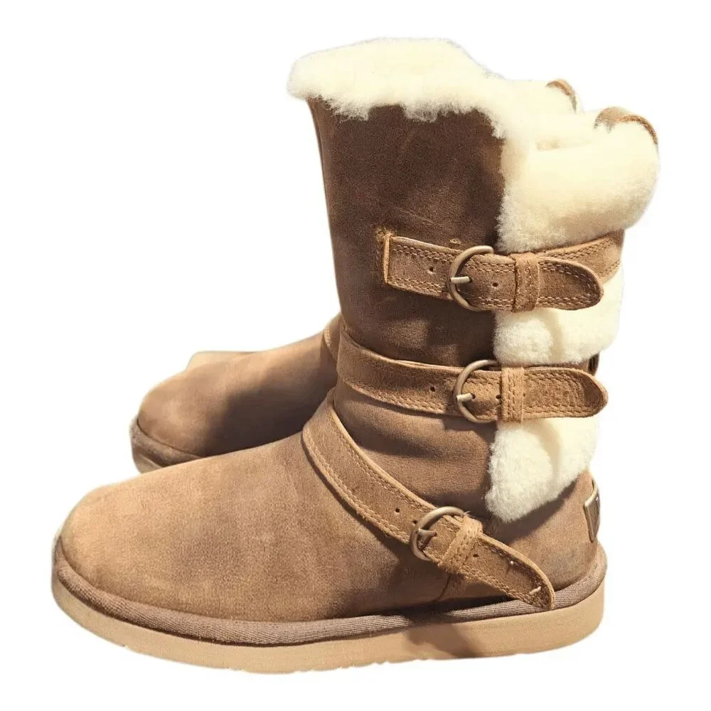 UGG Becket 'Chestnut' Leather Winter Boot Size 6